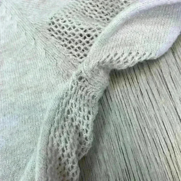 Belldini Cream Long Sleeve Top with Mesh Back Size S - Picture 8 of 11